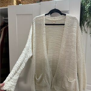 Very Soft and Cozy Cupio Cream Chunky Knit Cardigan Sweater